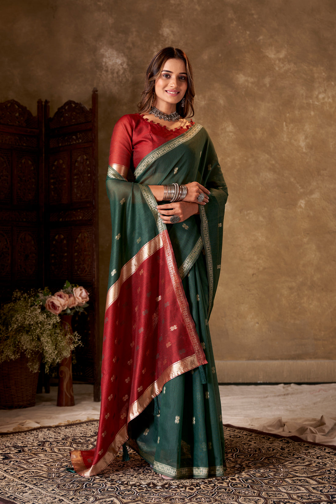 PURE COTTON BLEND SILK SAREE