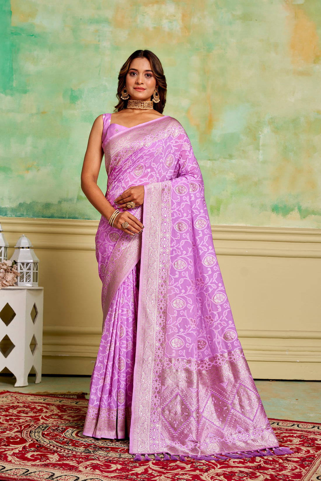 PURE BANDHNI SILK SAREE