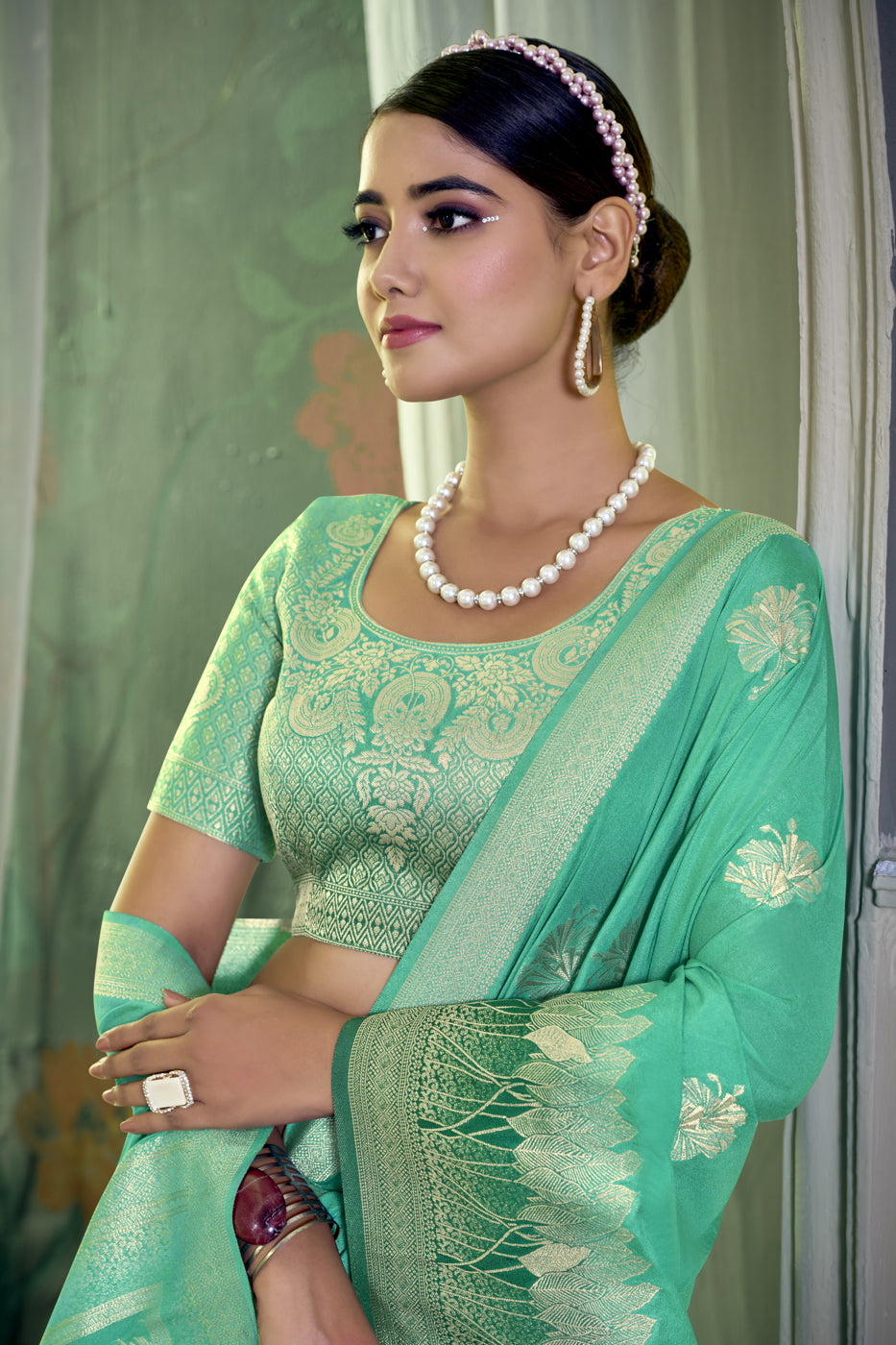 Pure Crepe Fancy Saree