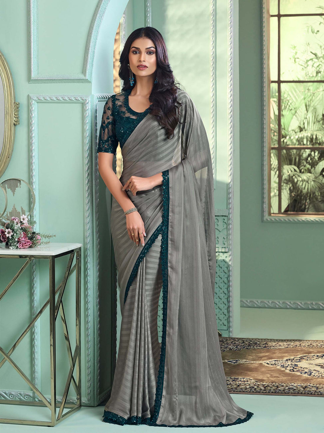 Salsa Style Georgette Saree