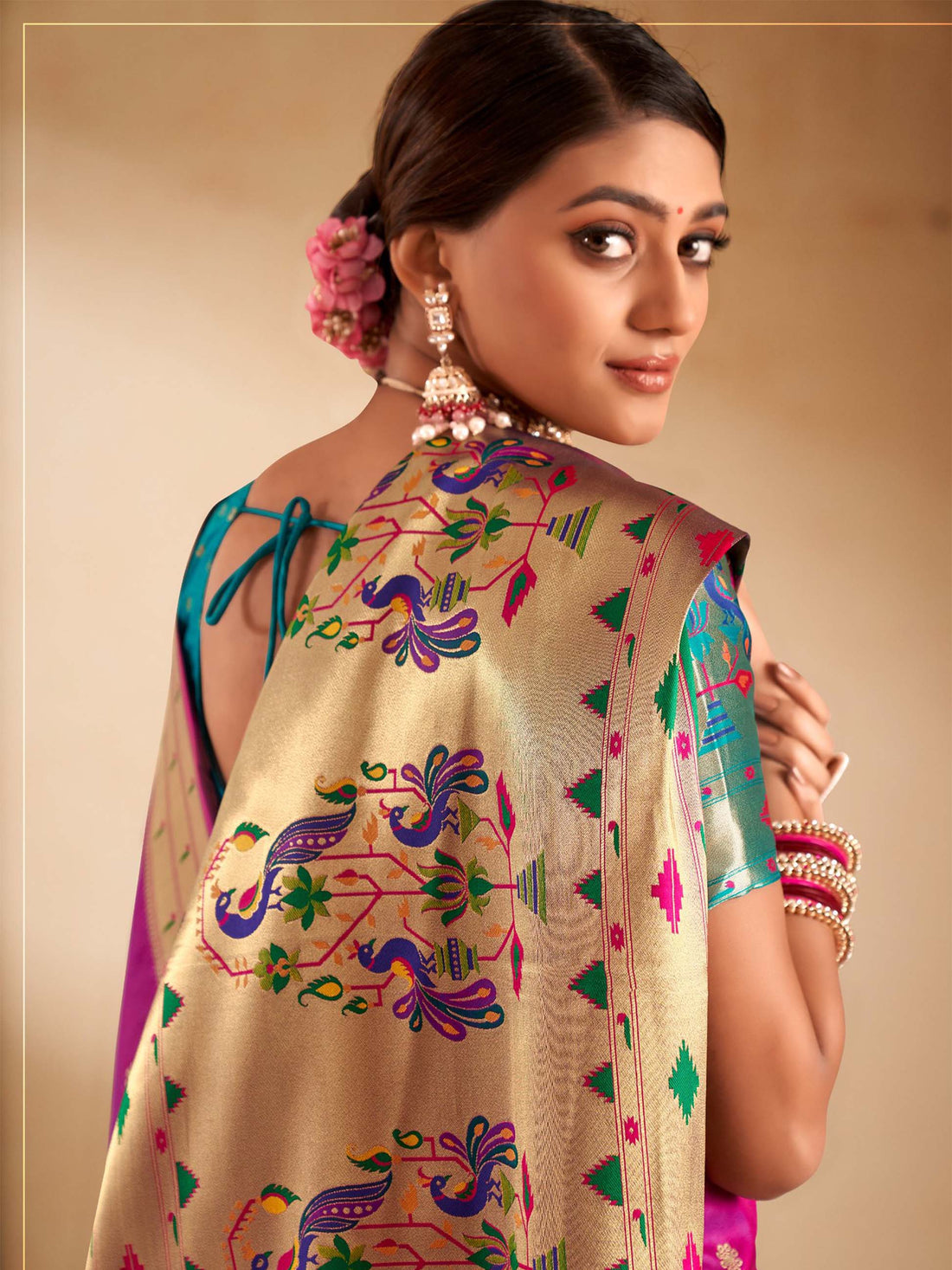 Panihari Paithani Top Dyed Saree