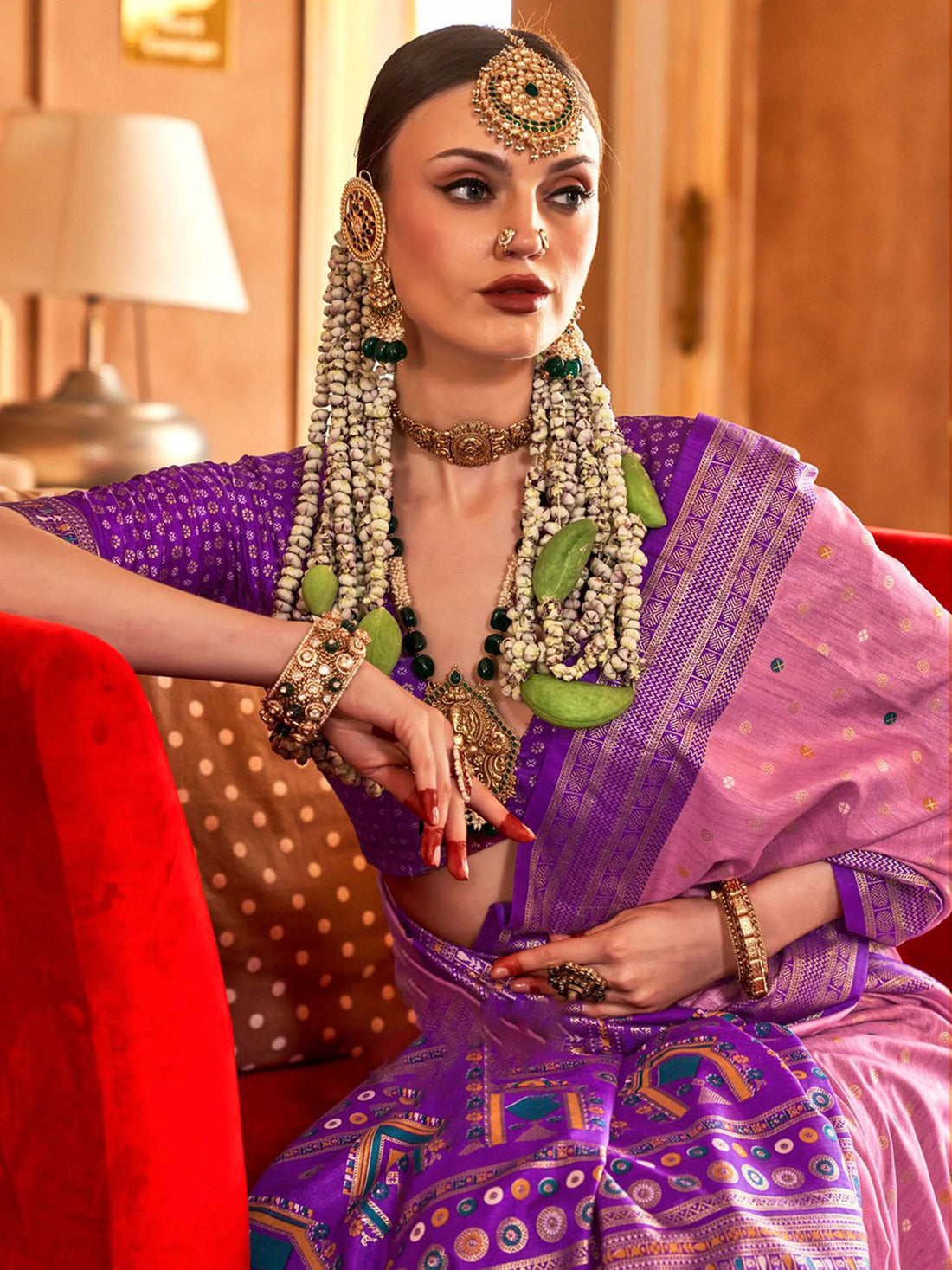 Hast Patola Top Dyed Saree