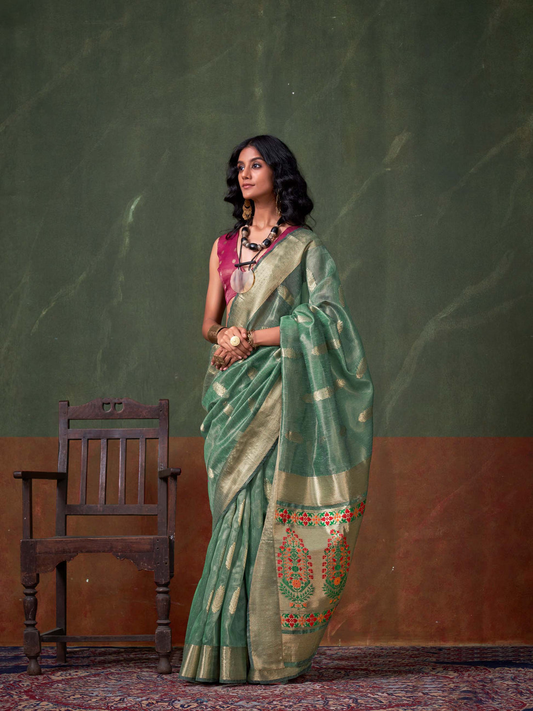 Korra Khadi Saree