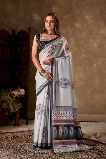 ALIA BAMBURG PRINT SAREE