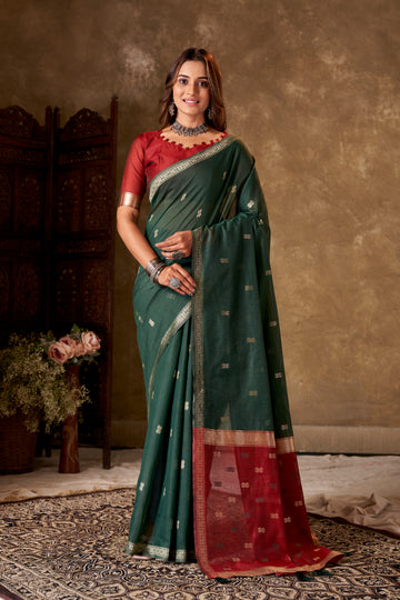 PURE COTTON BLEND SILK SAREE