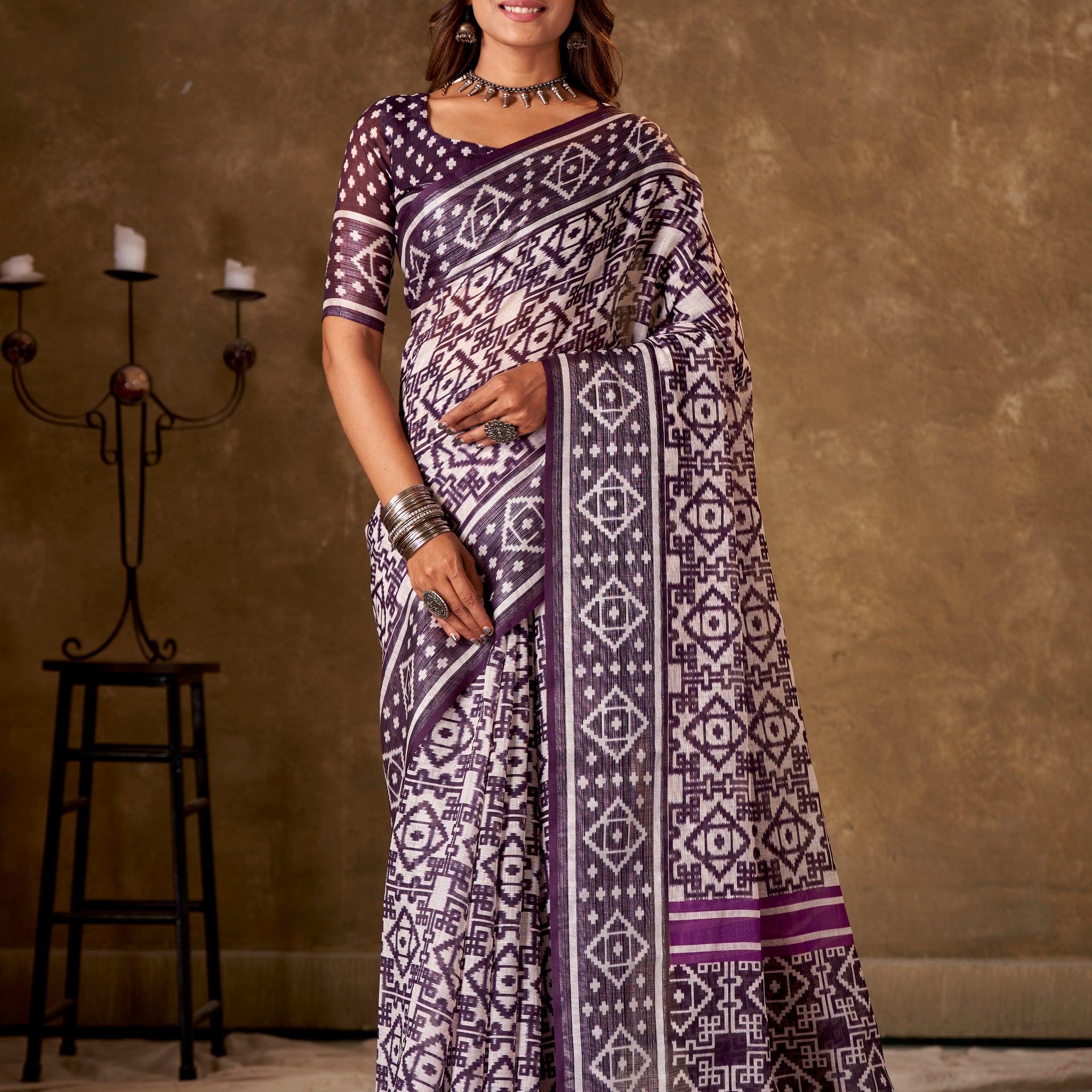 MULL COTTON PRINTED SAREE