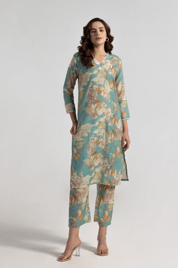 Floral Print 2-Piece Kurta Set