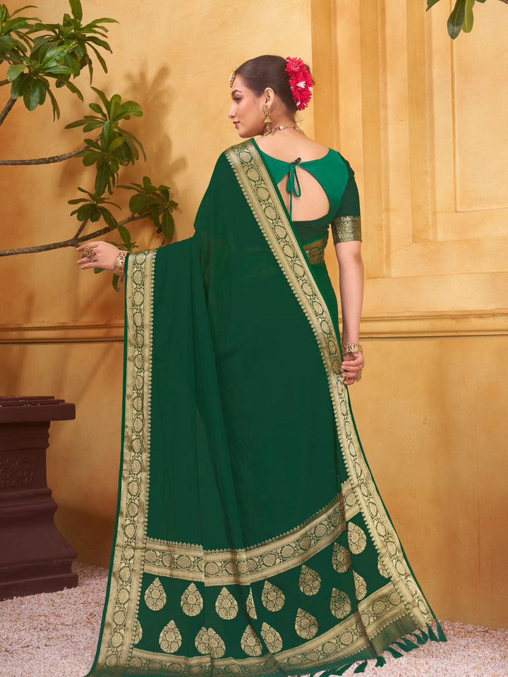 Rajshree galla green pure georgette saree