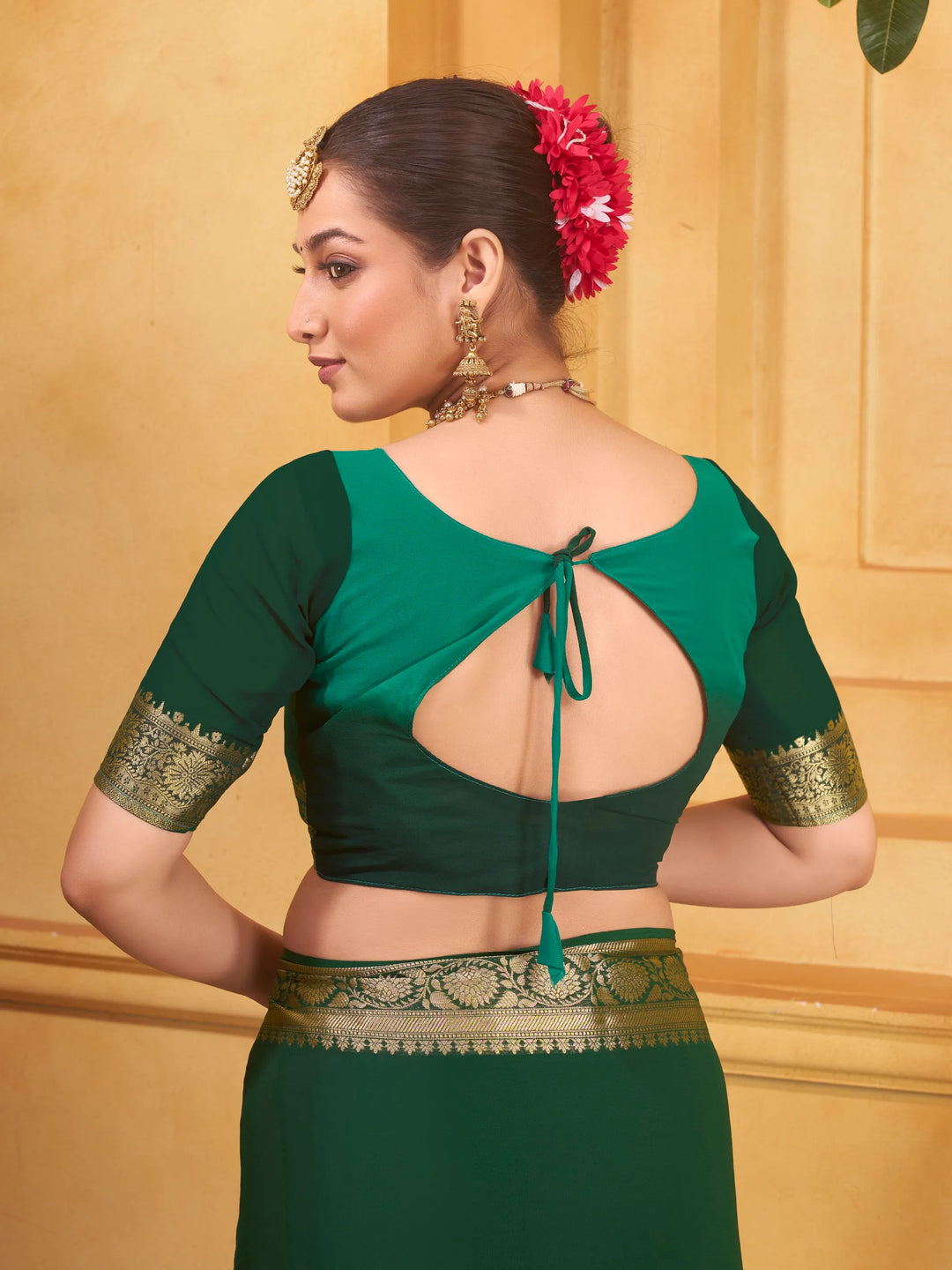 Rajshree galla green pure georgette saree