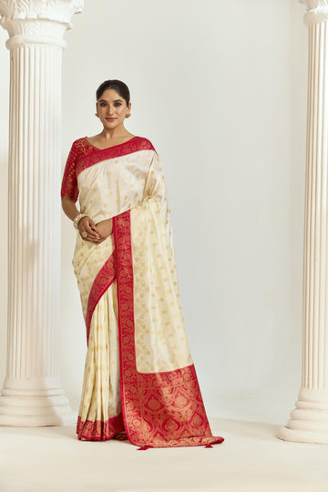 Elegant Banarasi Silk Saree with Zari Weaving