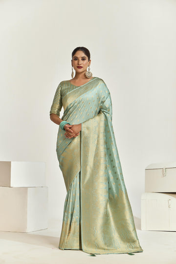 Elegant Banarasi Silk Saree with Zari Weaving
