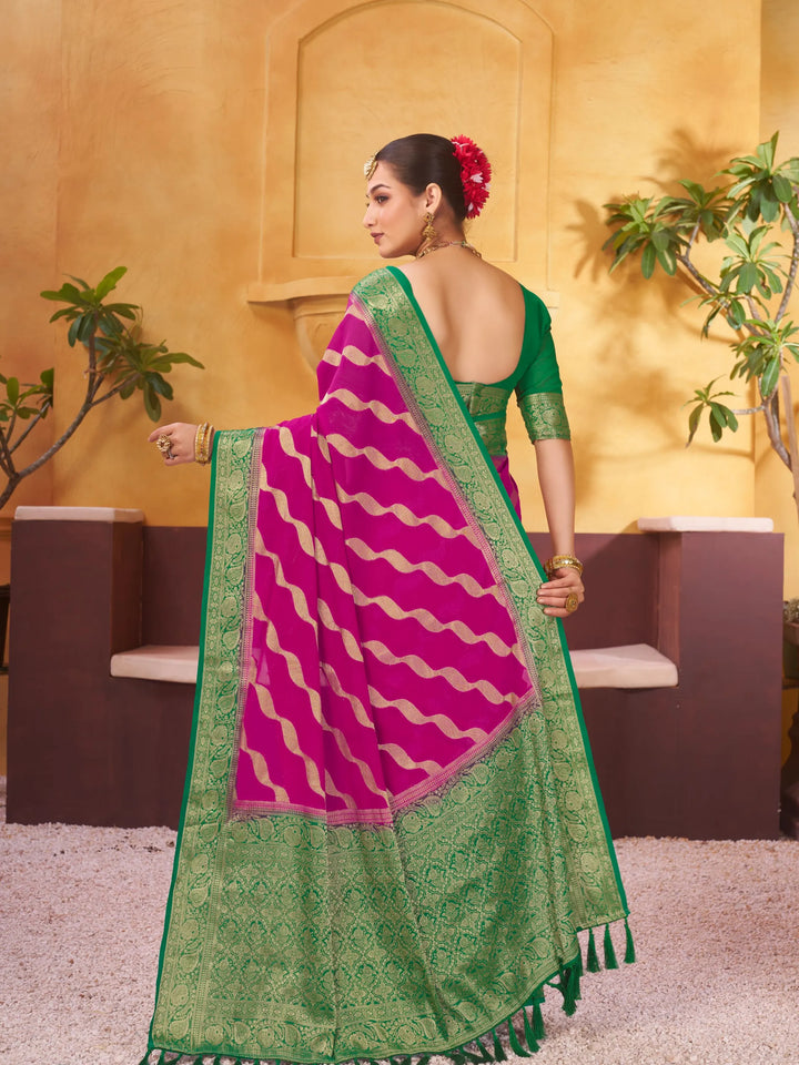 ANCHAL 1 PINK VISCOSE SAREE