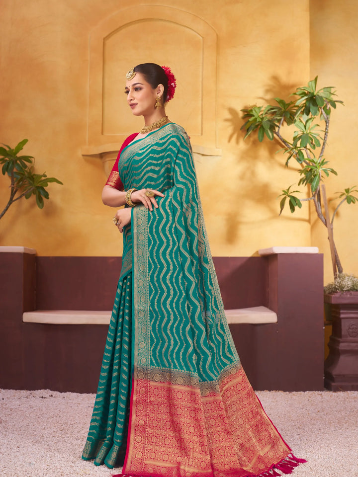 Anchal 2 Aqua pure viscose saree