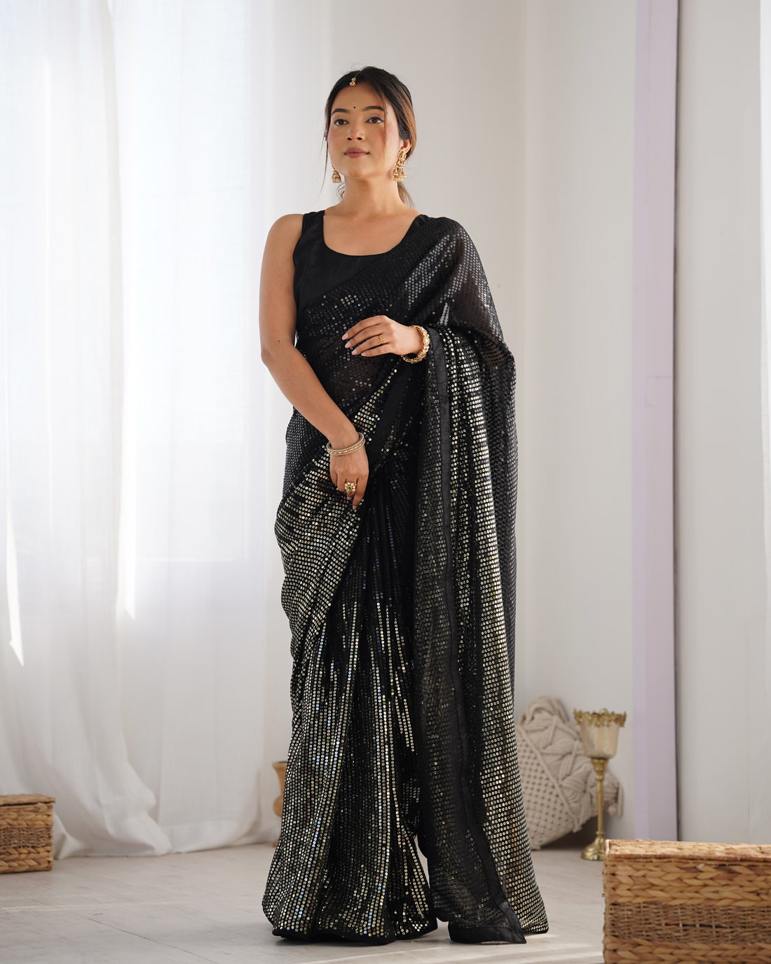 Sassy Sequin Party Wear saree