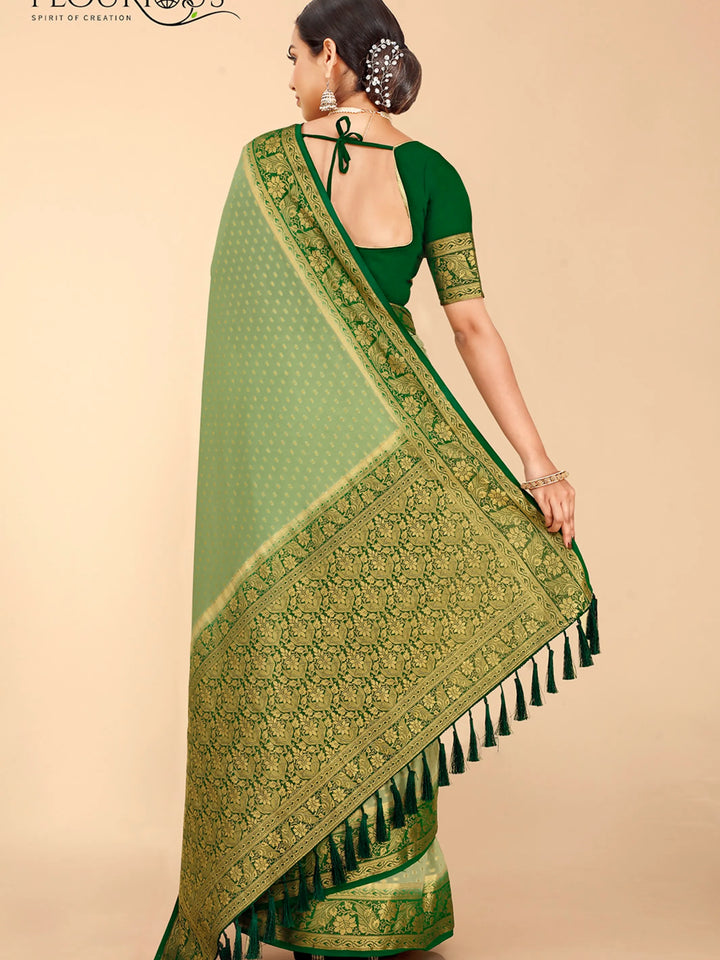 Bindia Green Viscose Saree