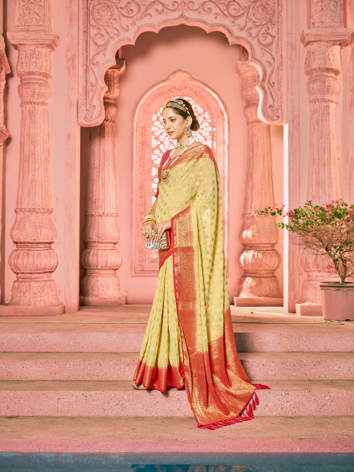 GANGA LEMON VISCOSE SAREE