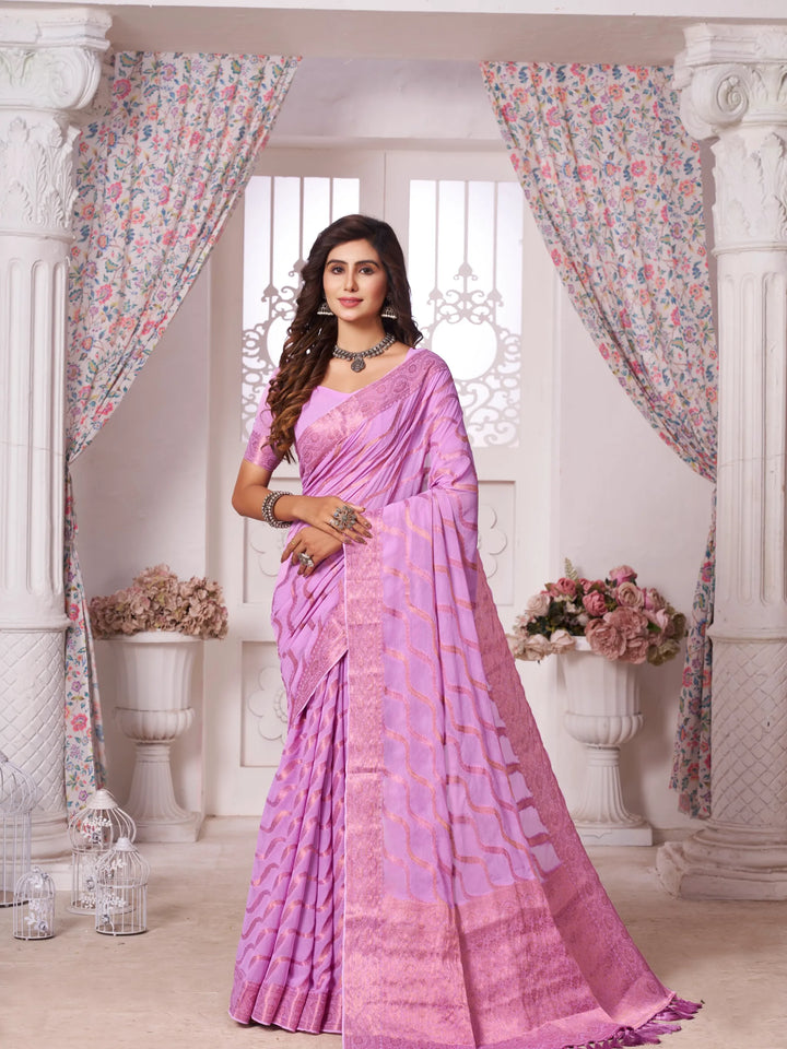 Mitali Pink Pure Georgette Saree