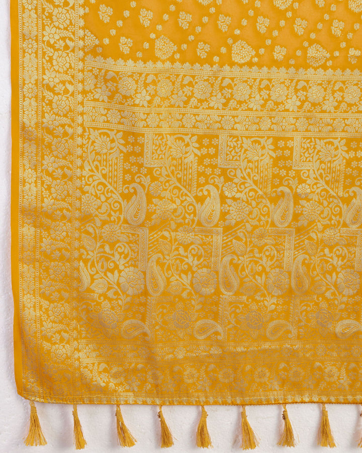 SUSHMA YELLOW VISCOSE SAREE