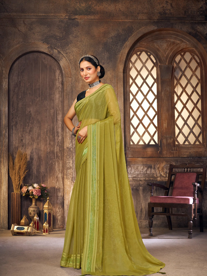 Saaj Olive Simmer Saree