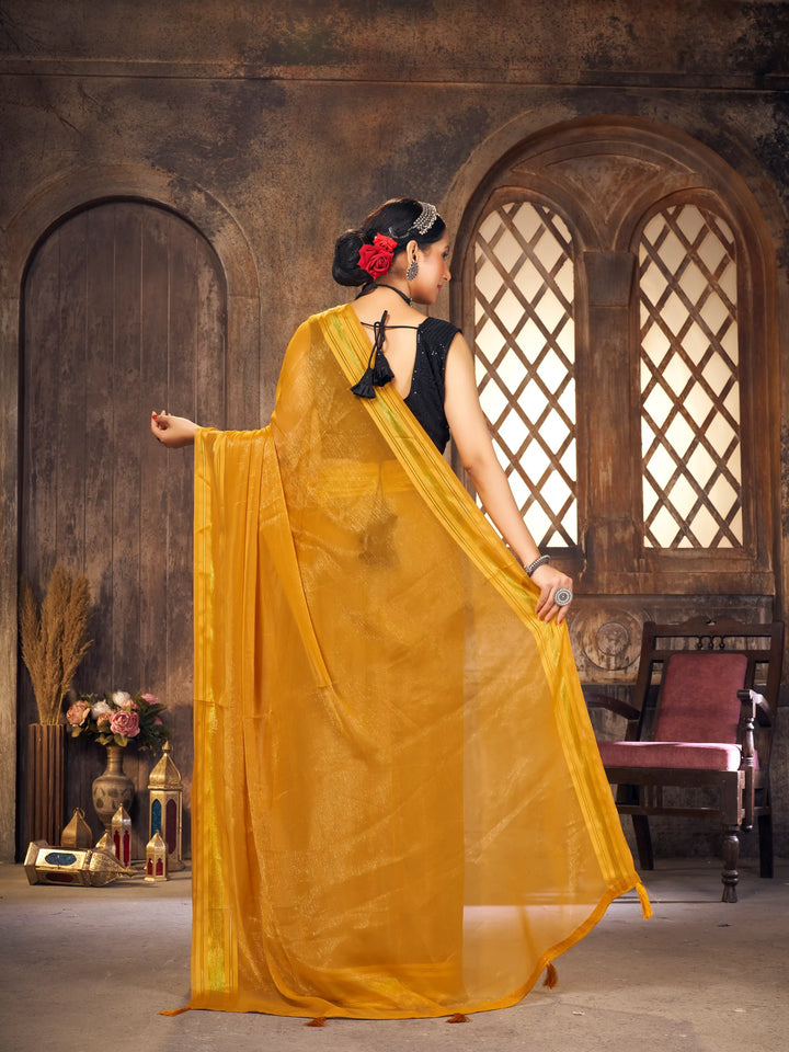 Saaj Mustard Simmer Saree