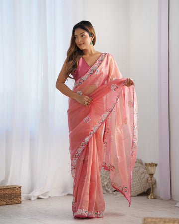 Crystal Charm Sequin Saree