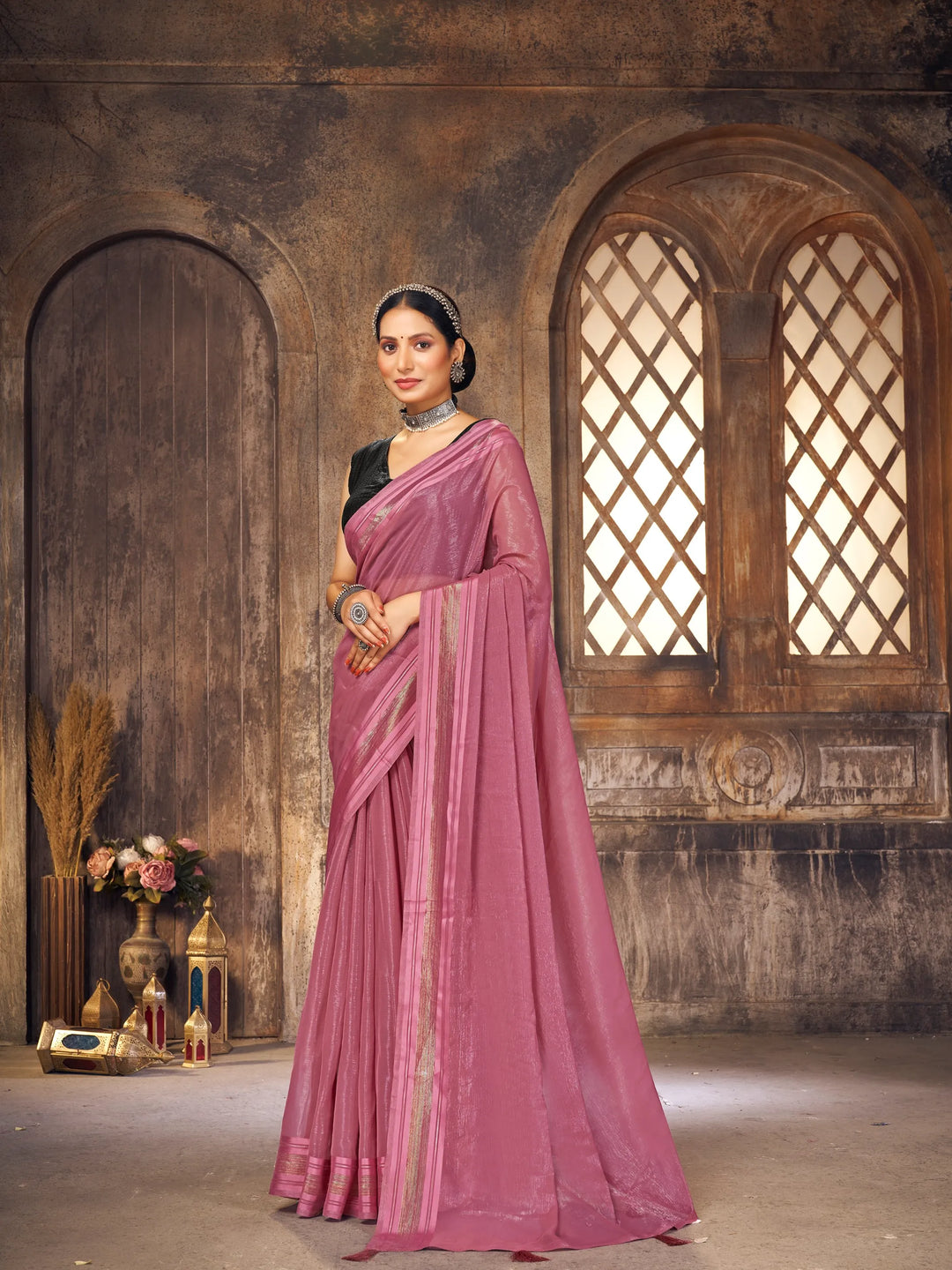 Saaj Purple Simmer Saree