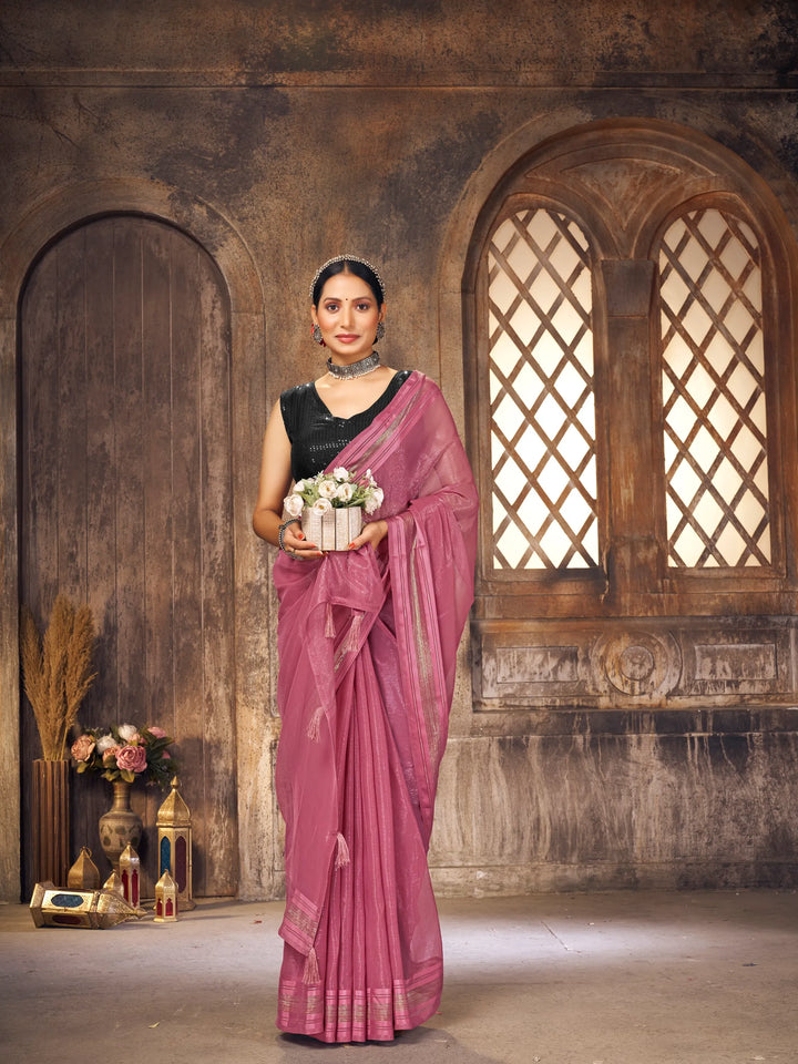 Saaj Purple Simmer Saree