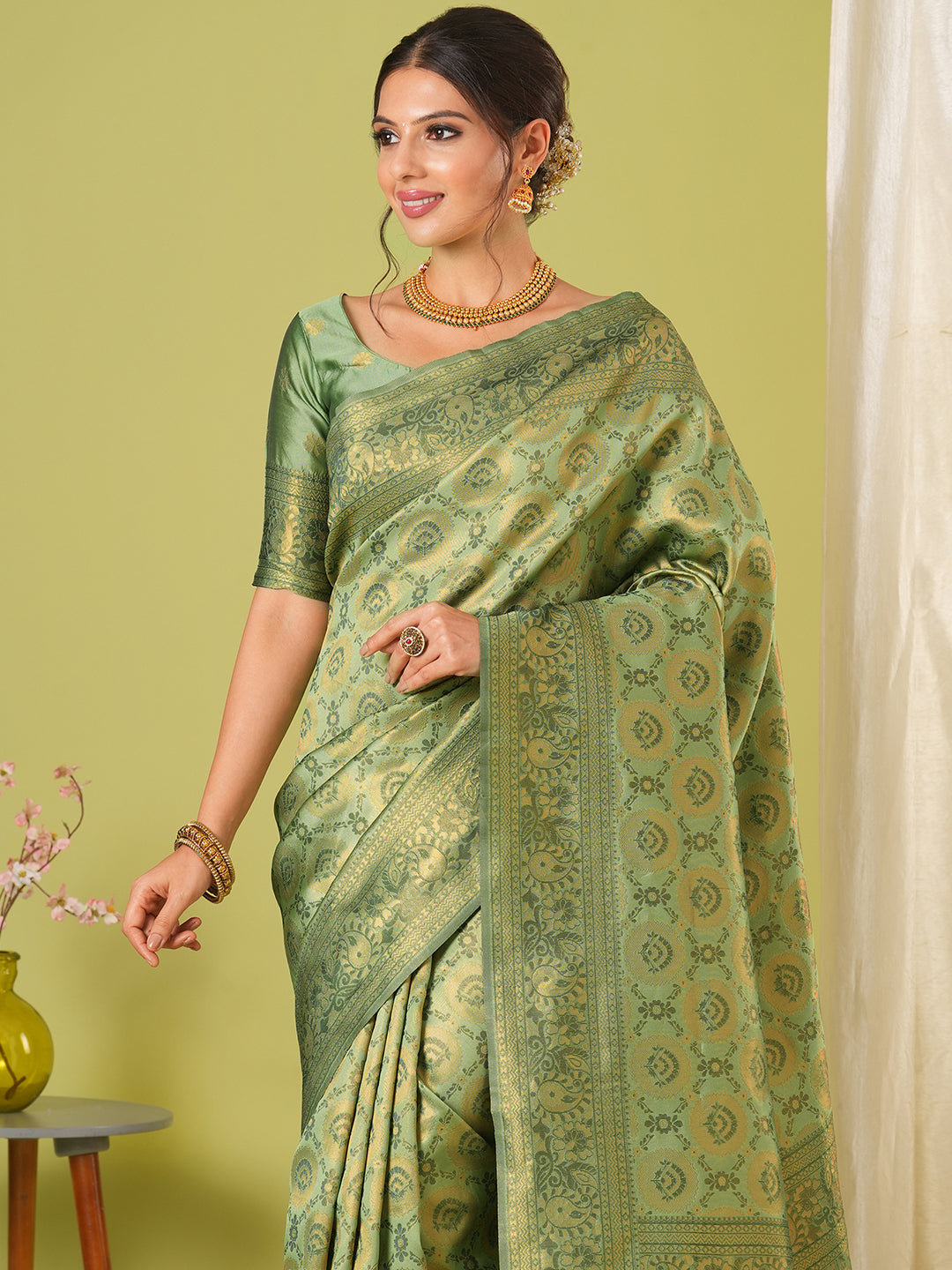 PURE TISSUE KANJIWARAM SILK SAREE