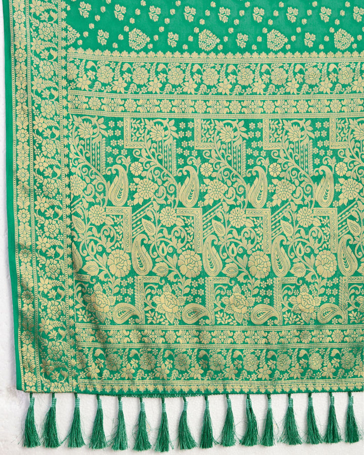 SUSHMA SEA GREEN VISCOSE SAREE