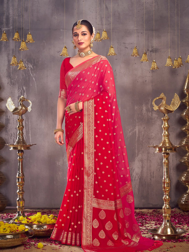 Sonapari 2 pink pure viscose saree