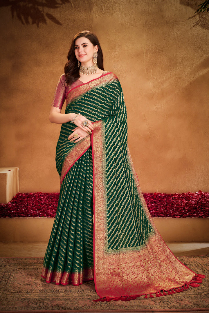 Garima 2 Green Viscose Saree