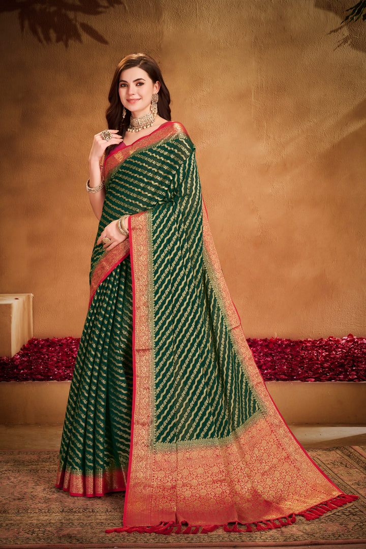 Garima 2 Green Viscose Saree