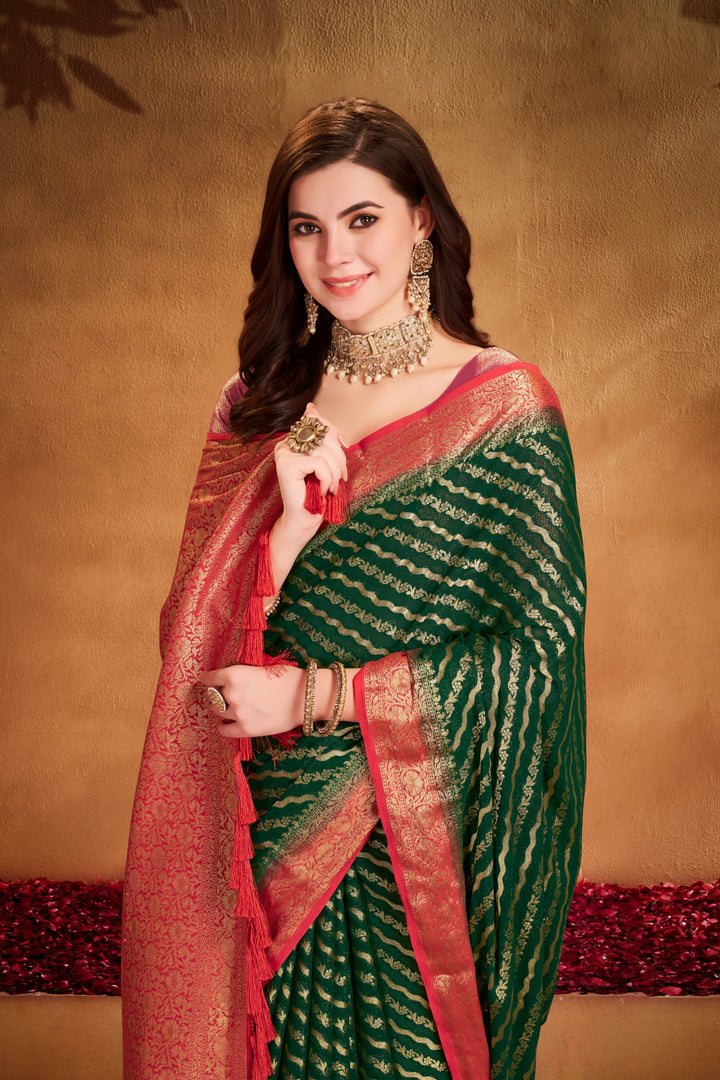 Garima 2 Green Viscose Saree