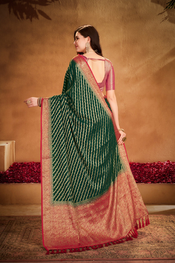 Garima 2 Green Viscose Saree