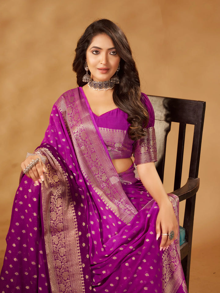 Bindia 3 Wine pure viscose saree