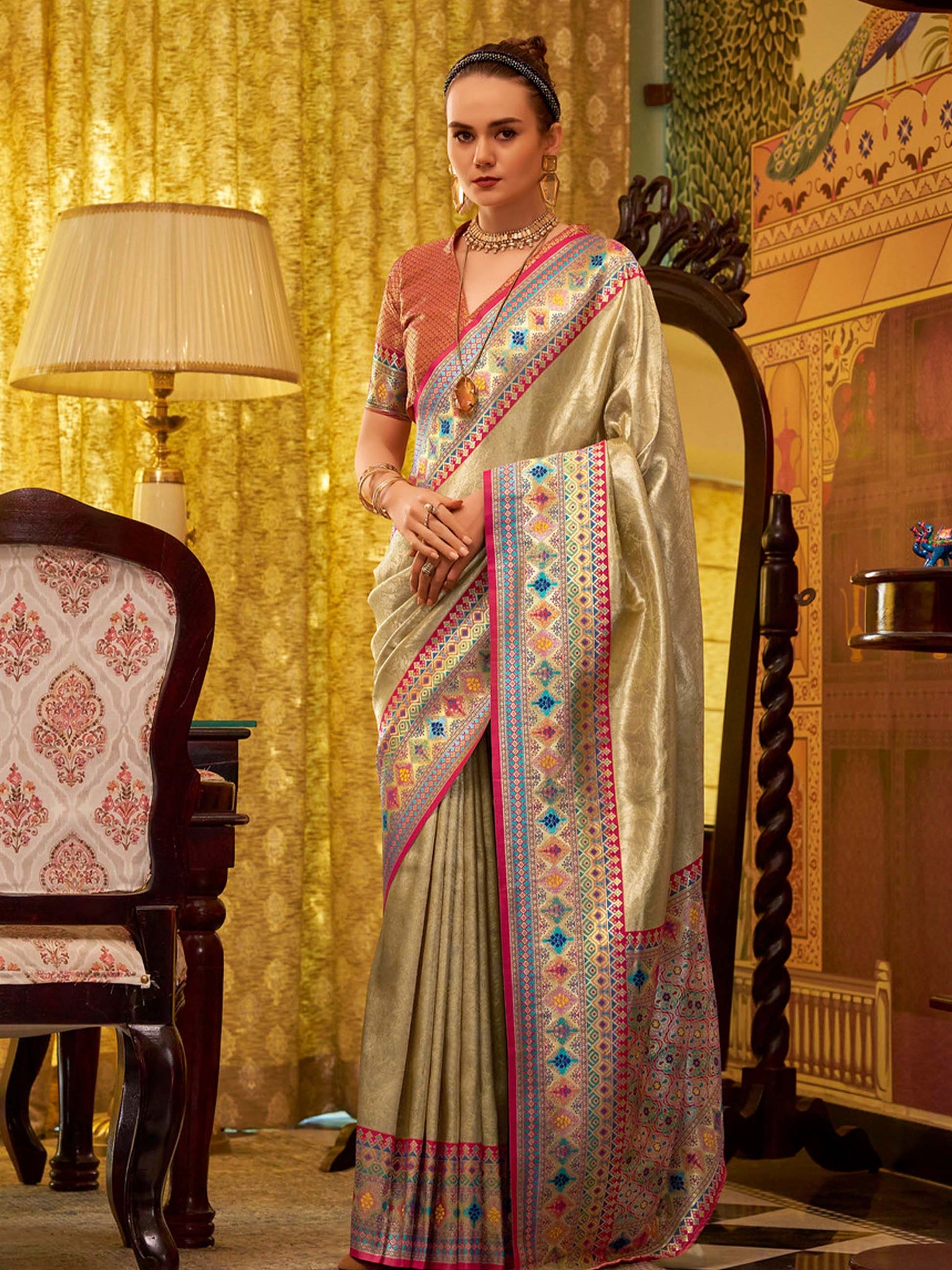 Colours Tissue Silk Saree