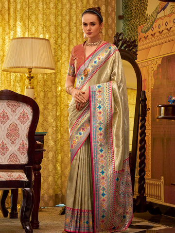 Colours Tissue Silk Saree