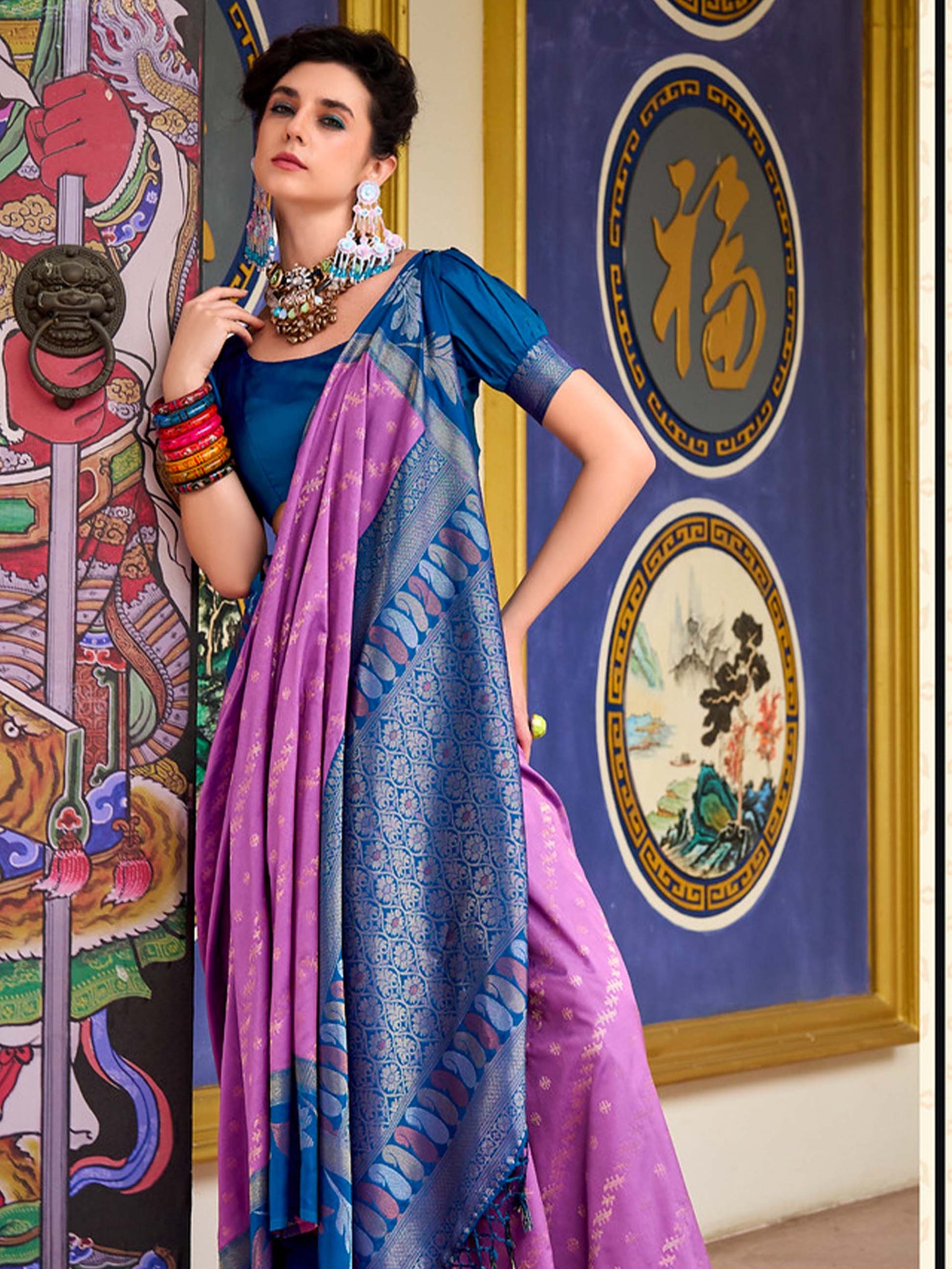 Leaf  Banarasi Silk Saree
