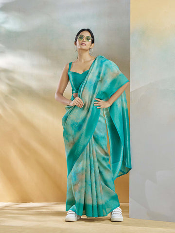 Koral Organza Digital Print Silk Saree
