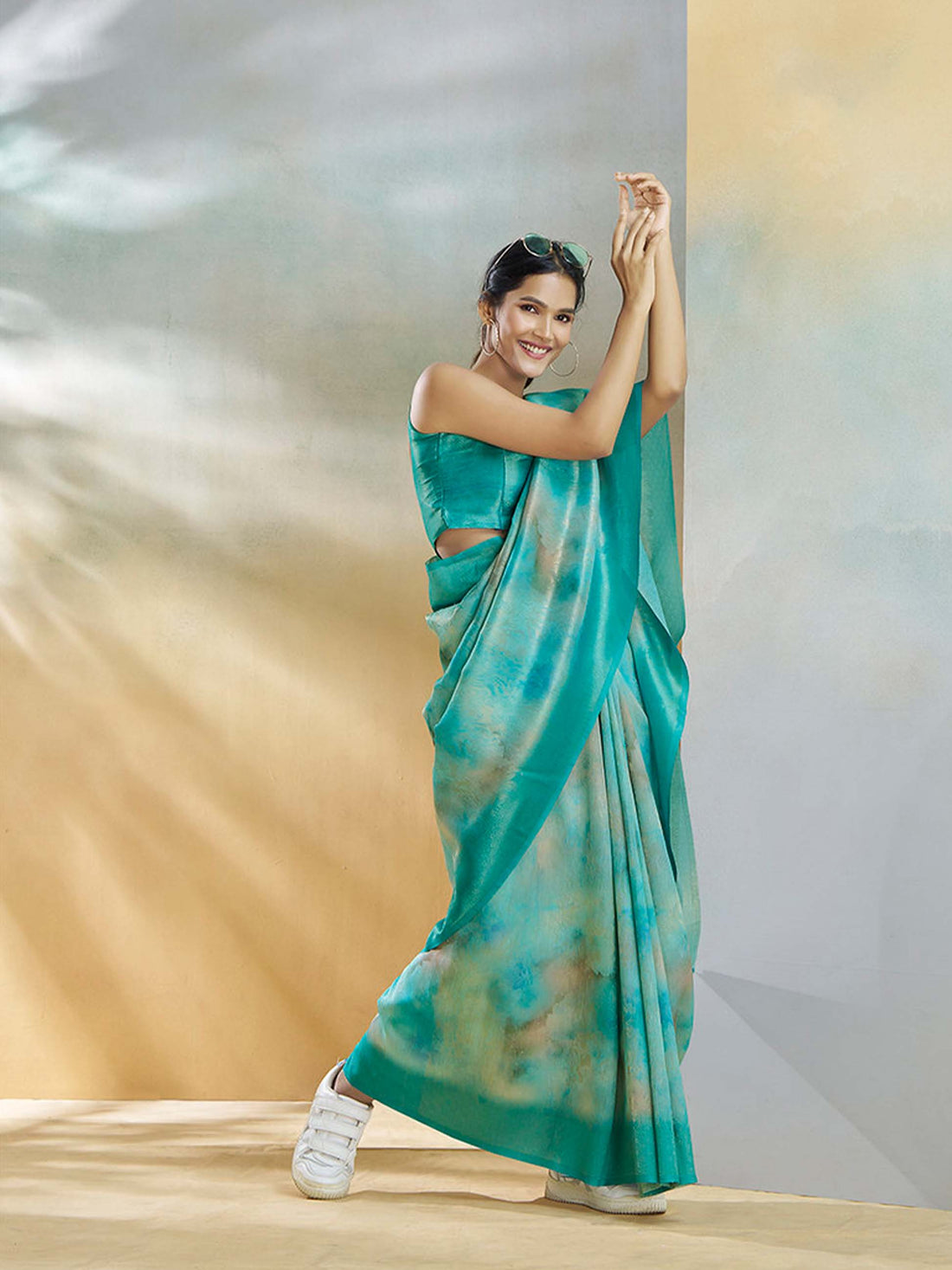 Koral Organza Digital Print Silk Saree