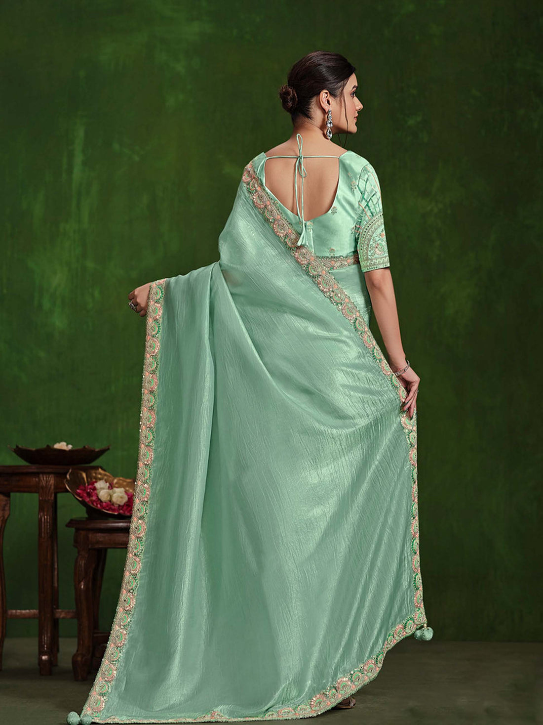 Ranjhana Viscose Satan Saree