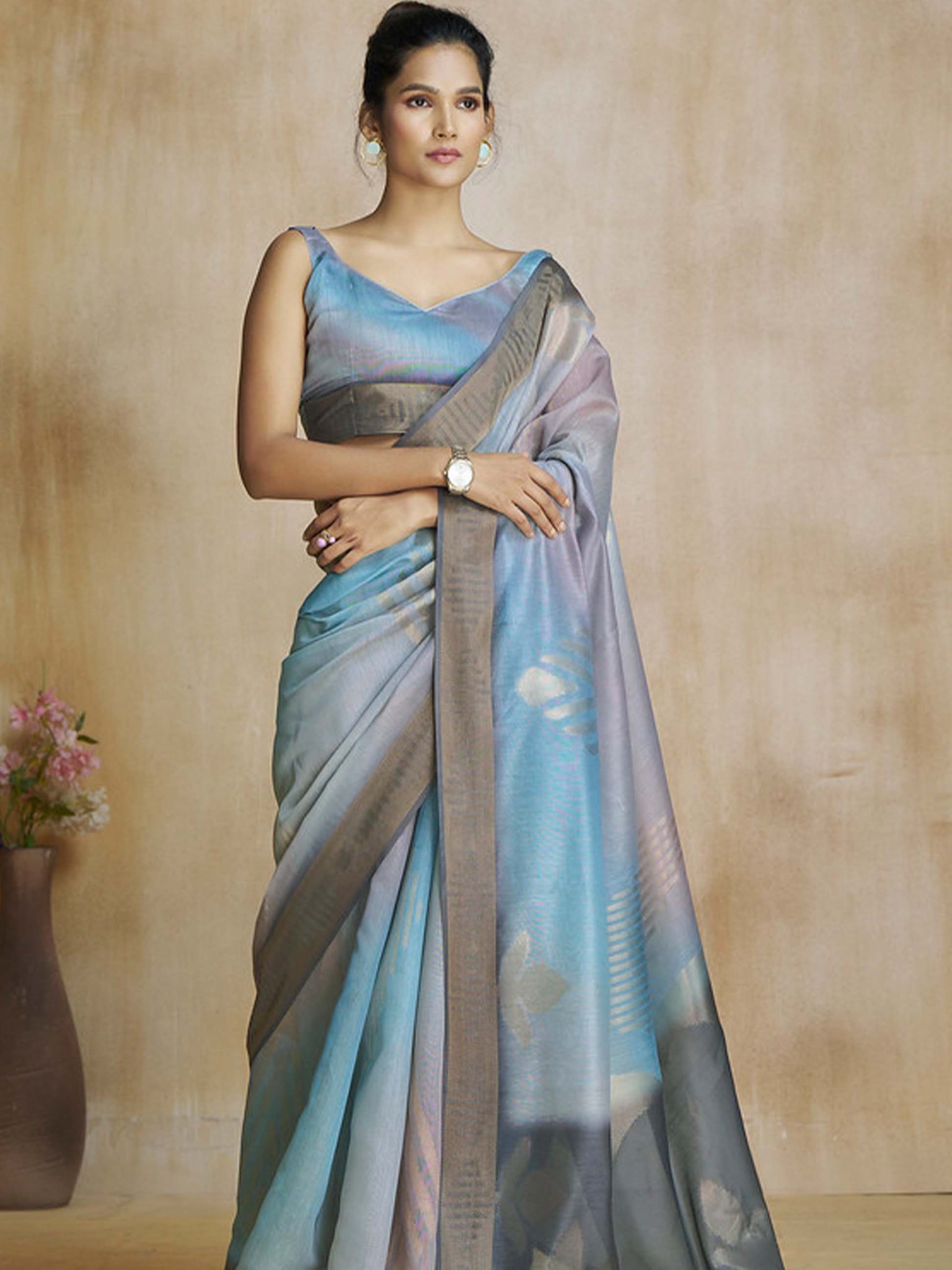 Watermelon Soft Silk Saree
