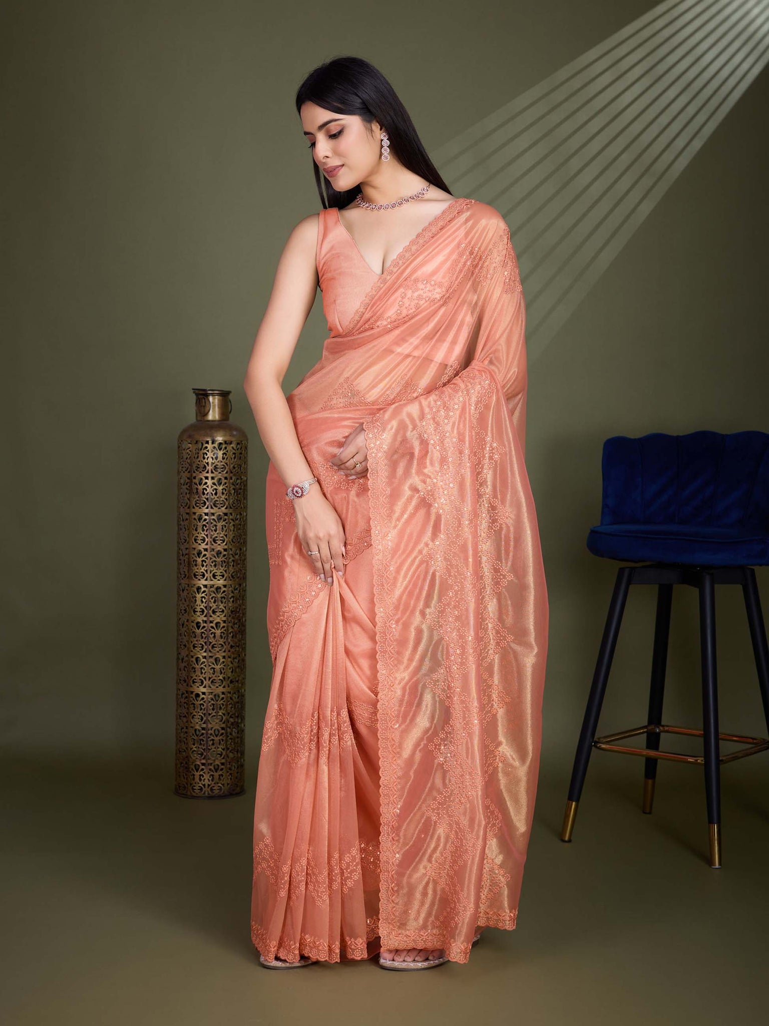 Posh Tissue Organza Saree