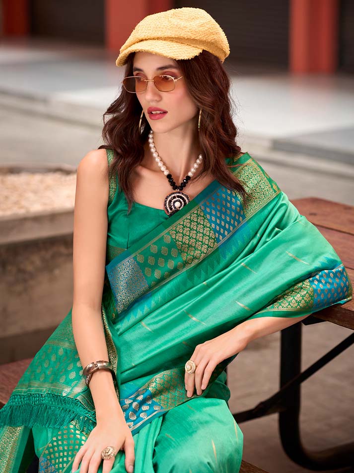 Rangoli Top Dyed Art Saree