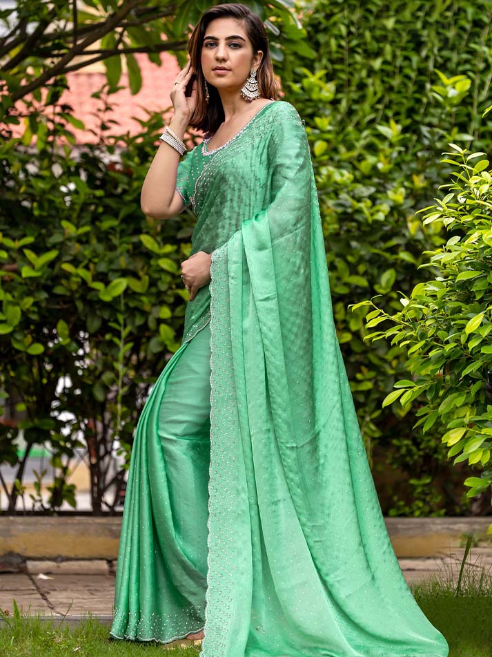 Karigari Pure Satin Saree