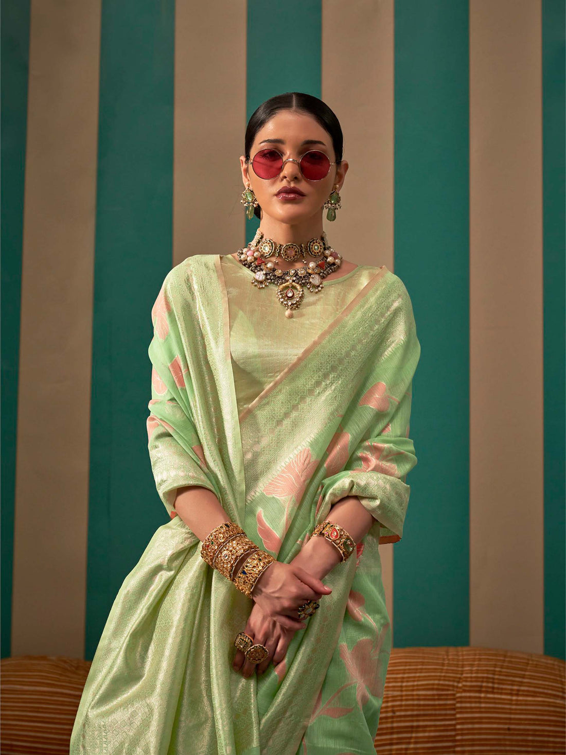 Kapri Linen Saree