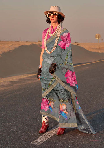 Kikigai Tussar Silk Saree