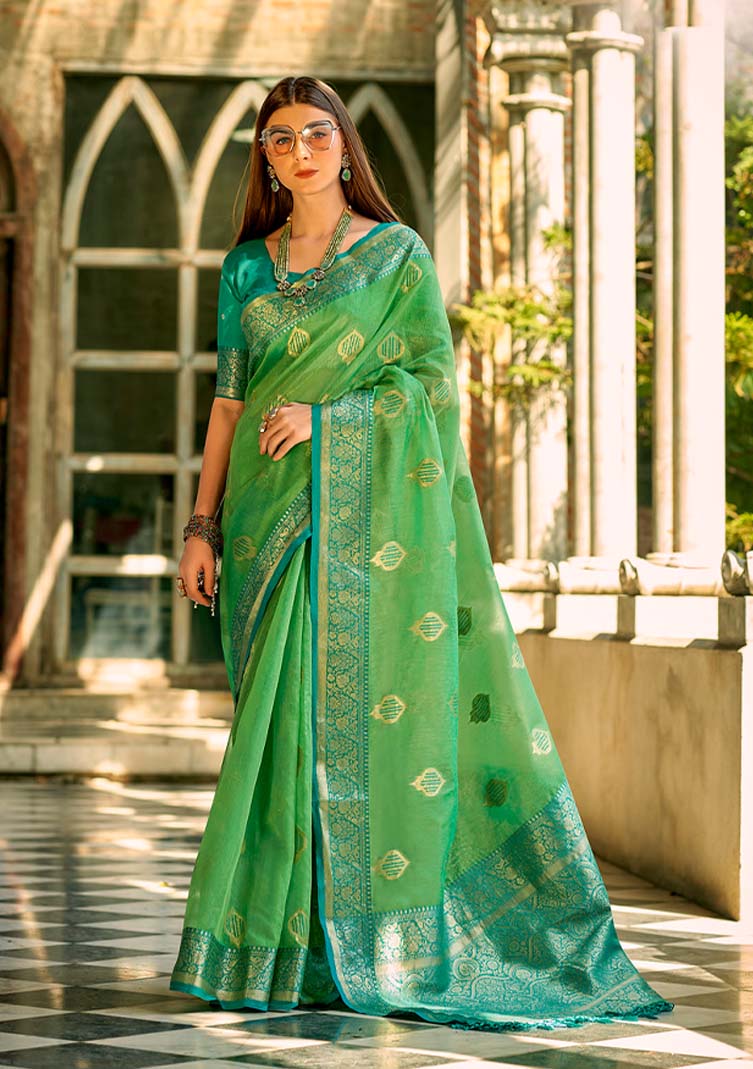 Zilmil Tissue Silk Saree
