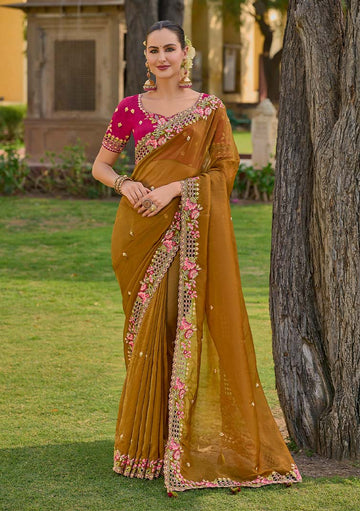 Anaara Tissue Organza Silk Saree