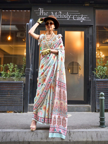 Kolumbus Satin Georgette Saree